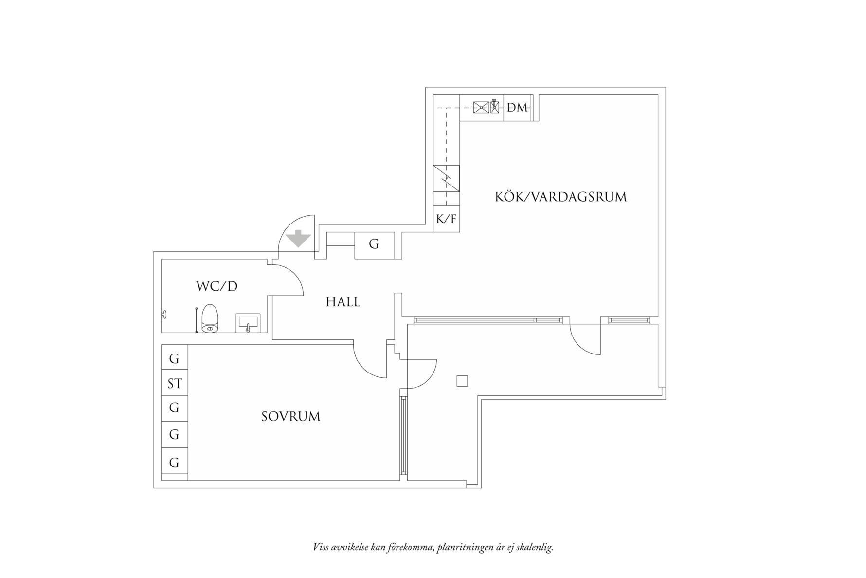 Planritning 1 Masthuggsliden 14