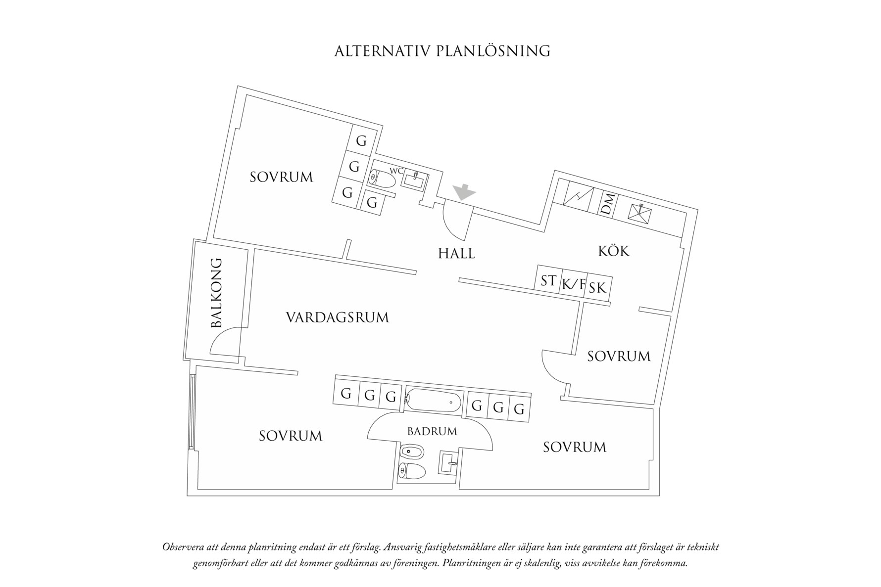 Alternativ planlösning