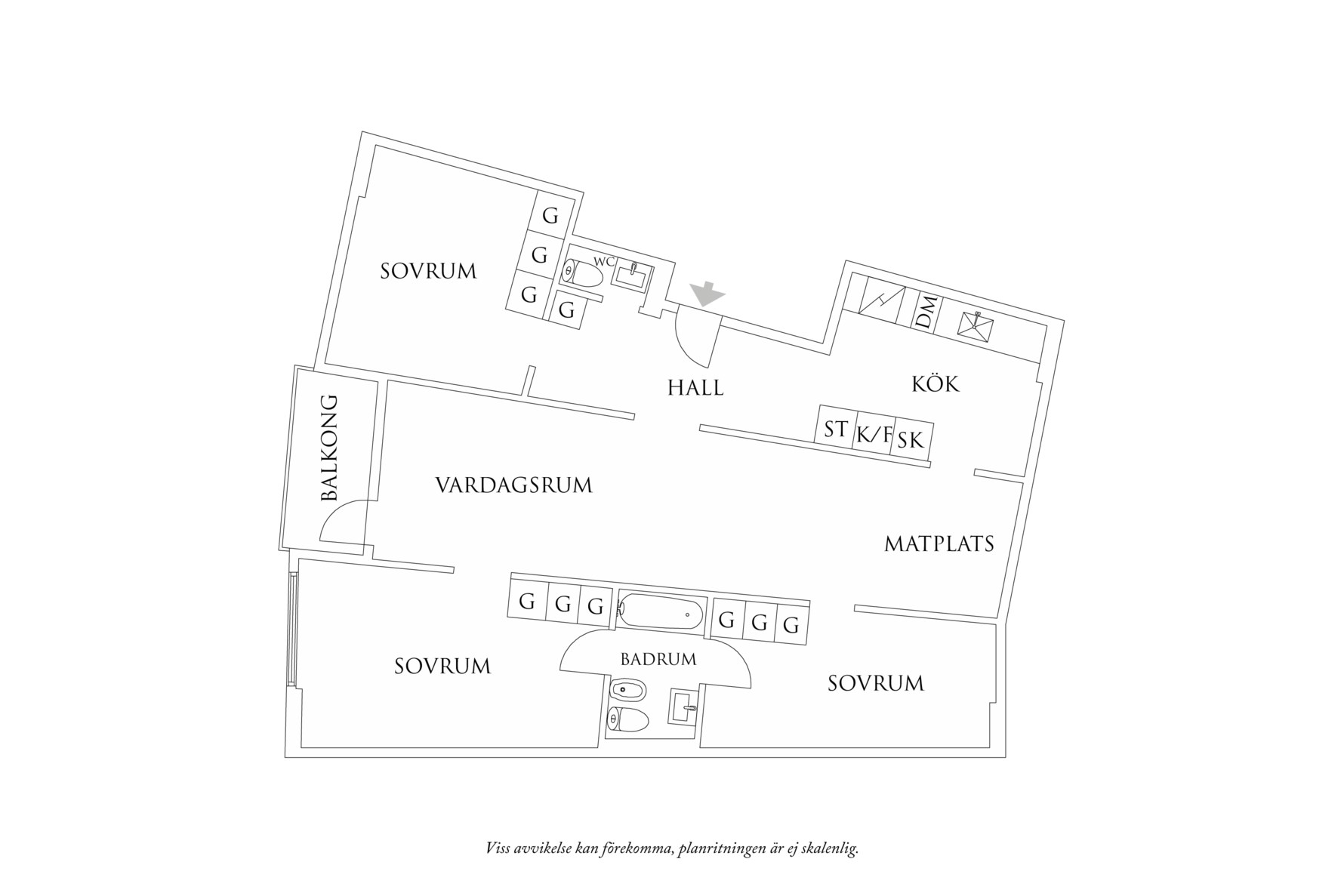 Planritning 1 Norra Liden 13