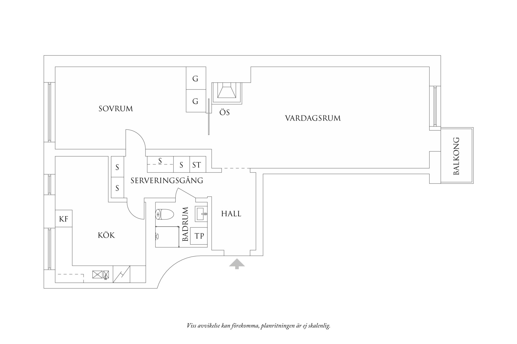 Planritning 1 Vidblicksgatan 3