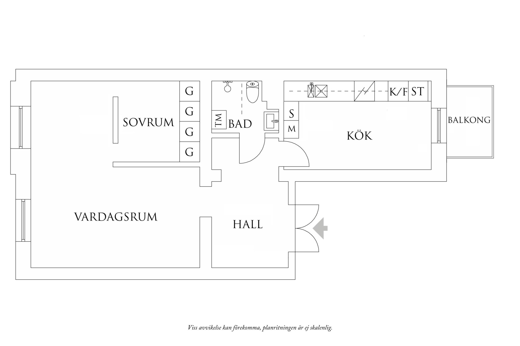 Planritning 1 Erik Dahlbergsgatan 28A