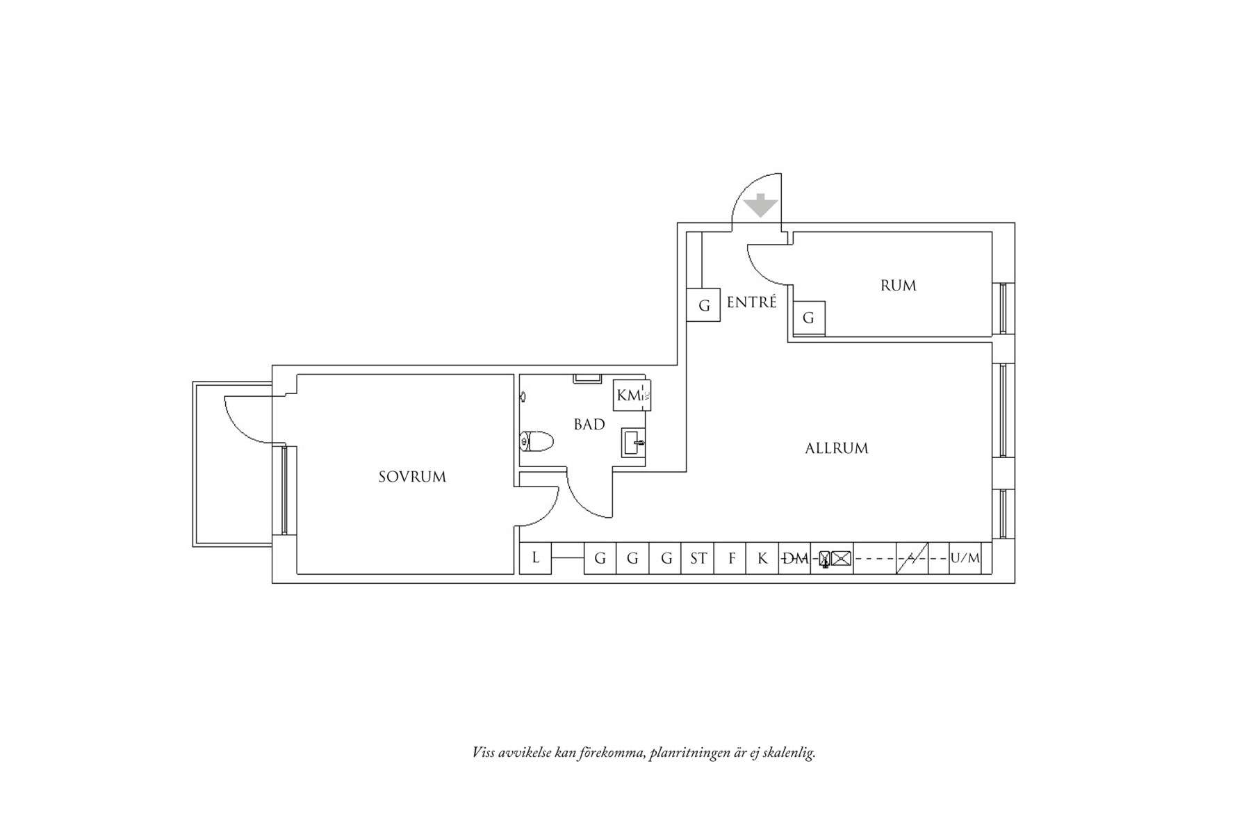 Planritning 1 Korstörnegatan 9