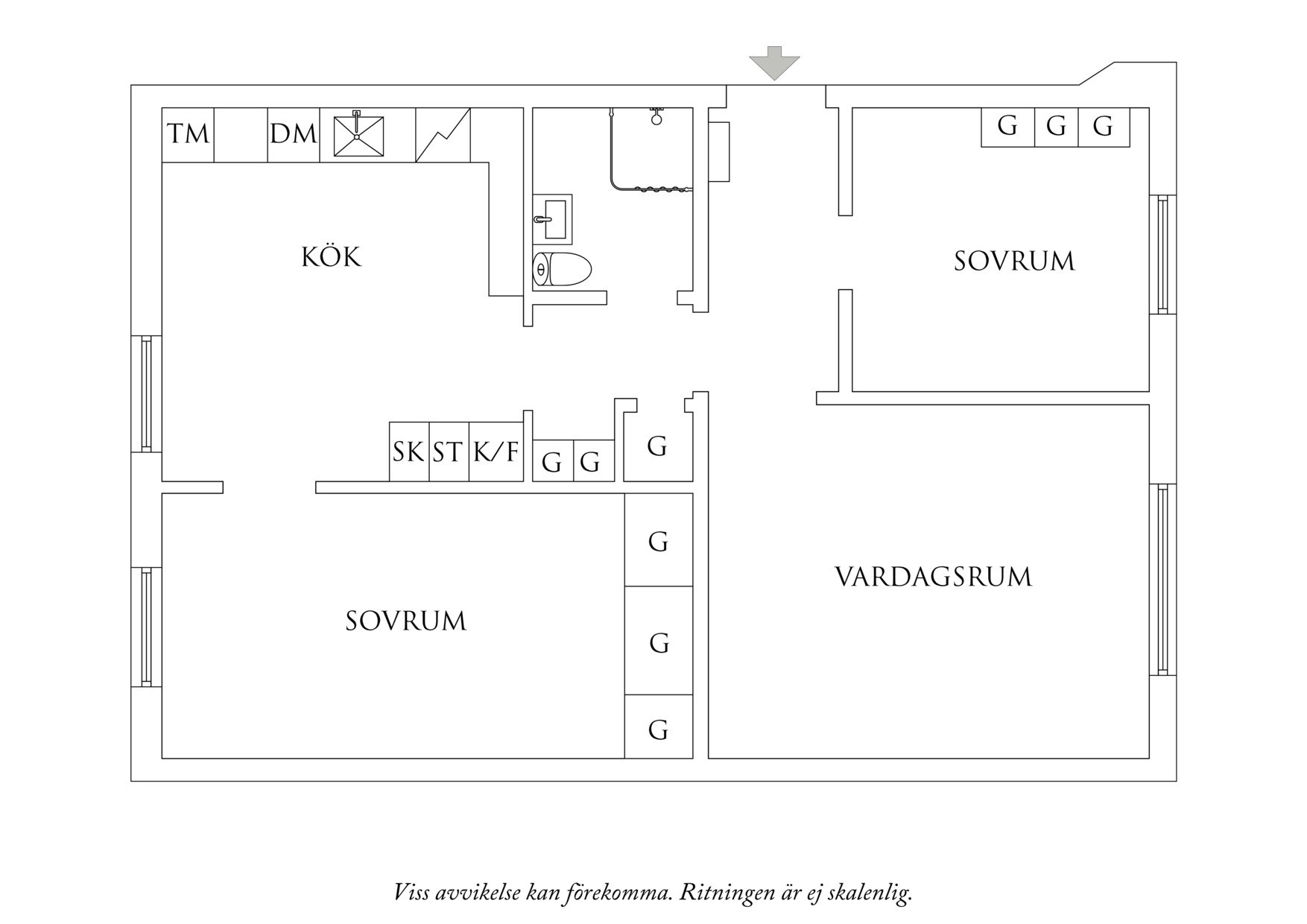 Planritning 1 Ernst Torulfsgatan 7H