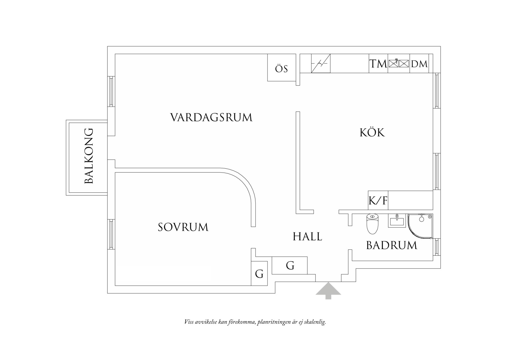 Planritning 1 Anders Zornsgatan 21C