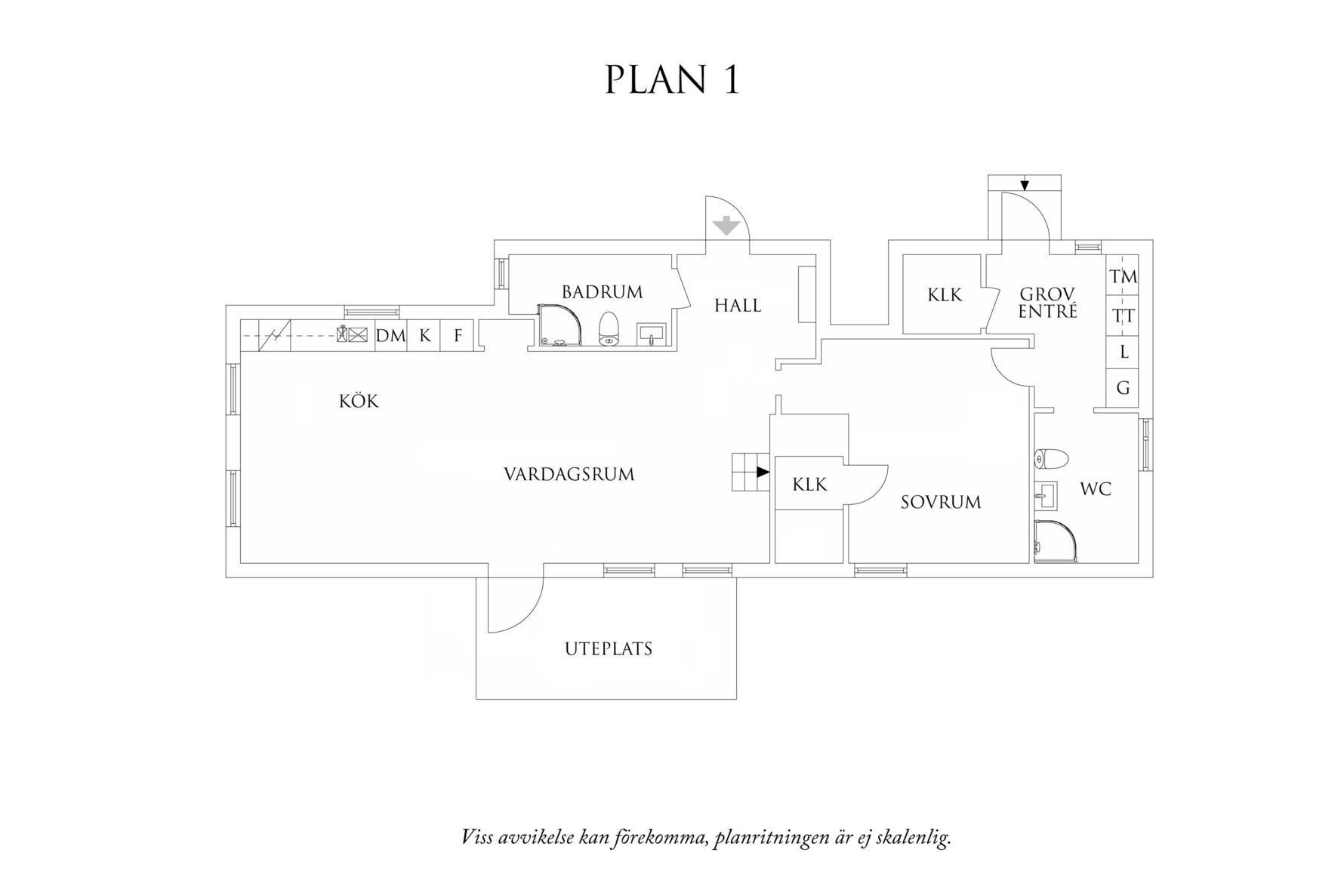 Planritning 1 Inägogatan 21K