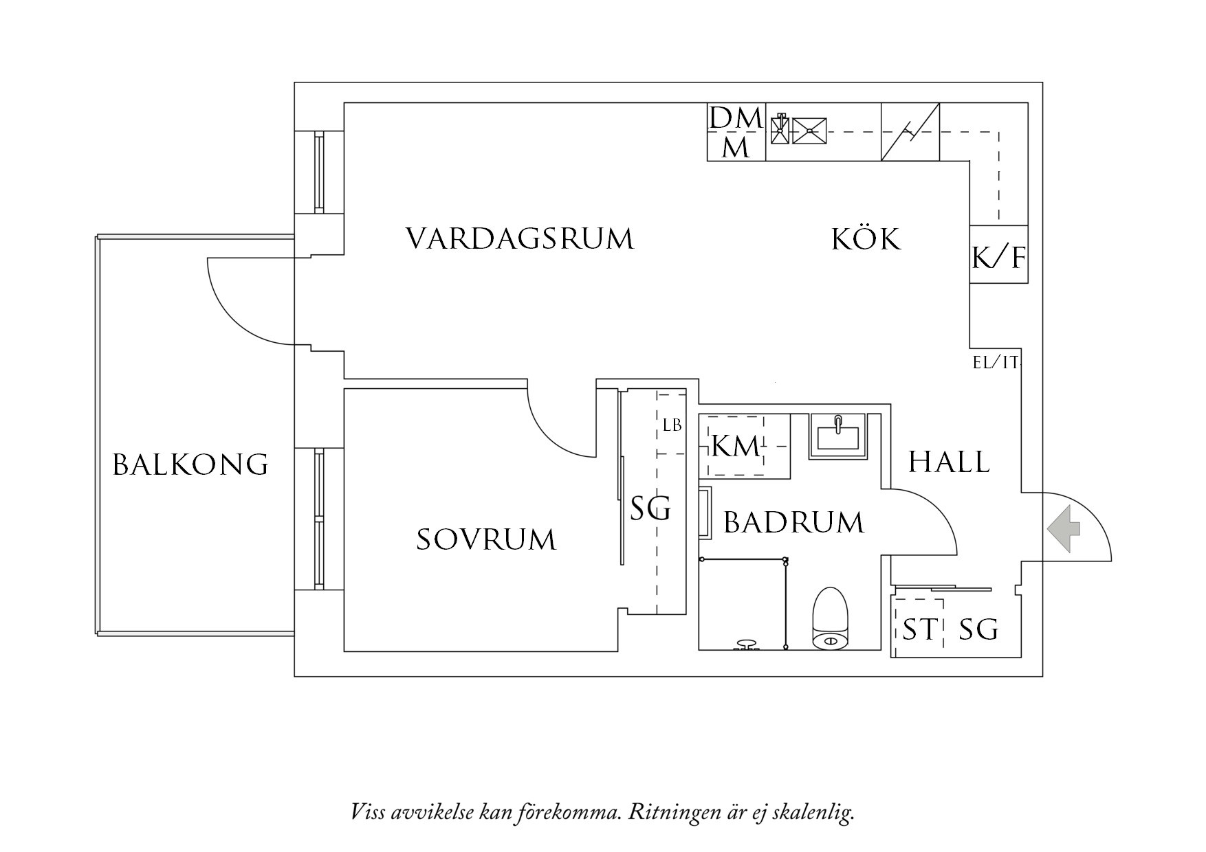 Planritning 1 Ebbe Lieberathsgatan 14D