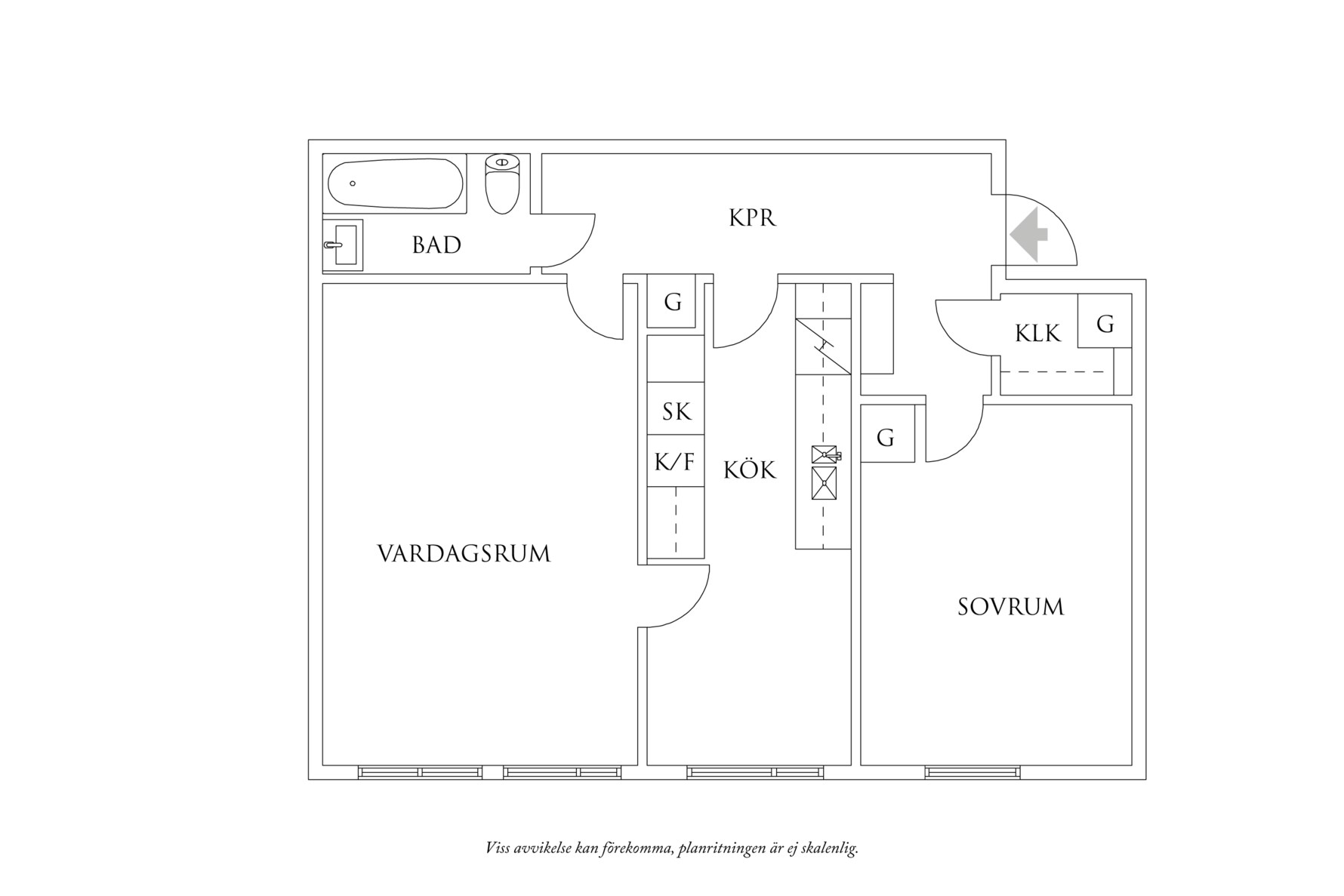 Planritning 1 Vaktmästaregången 9