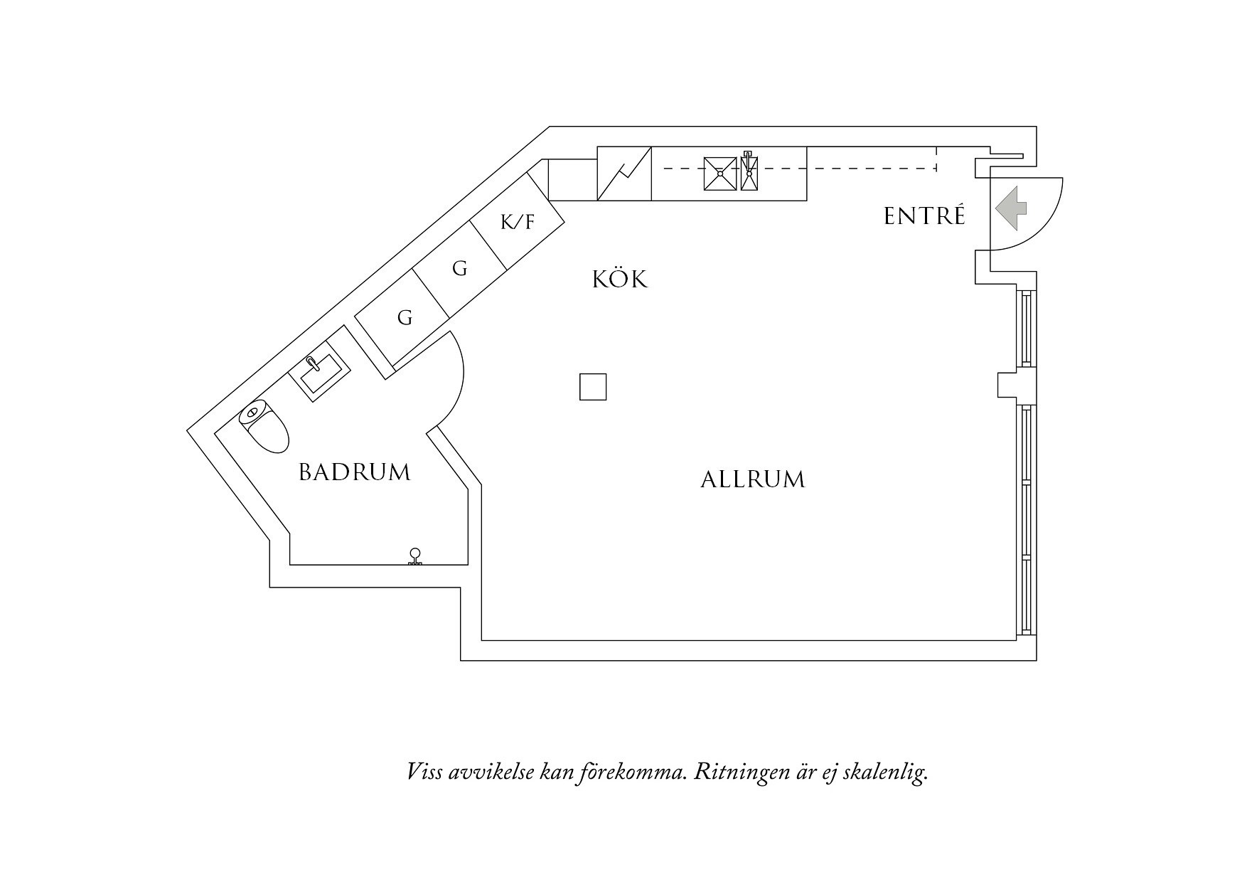Planritning 1 Masthuggsterrassen 12G
