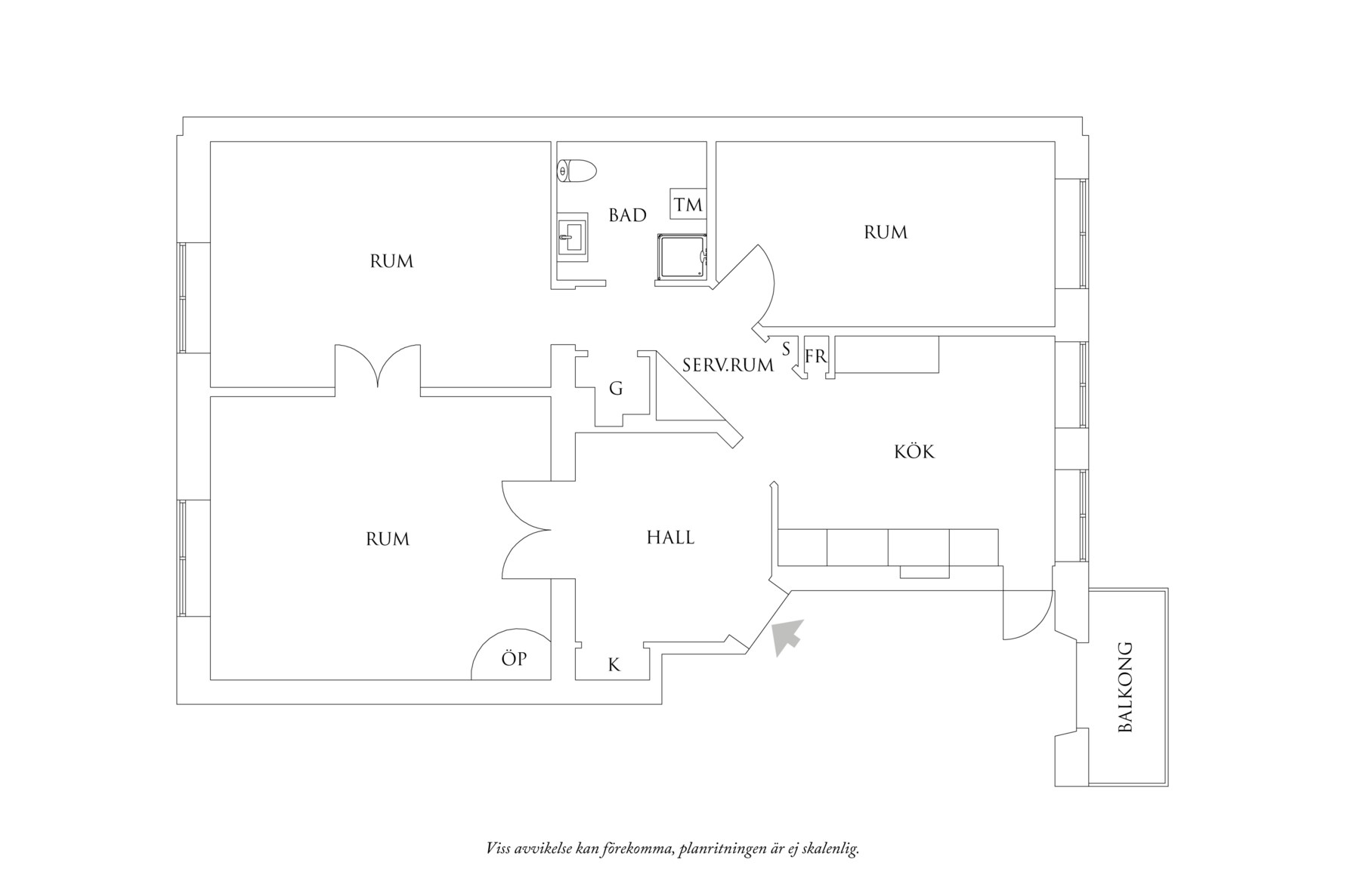 Planritning 1 Södra vägen 43