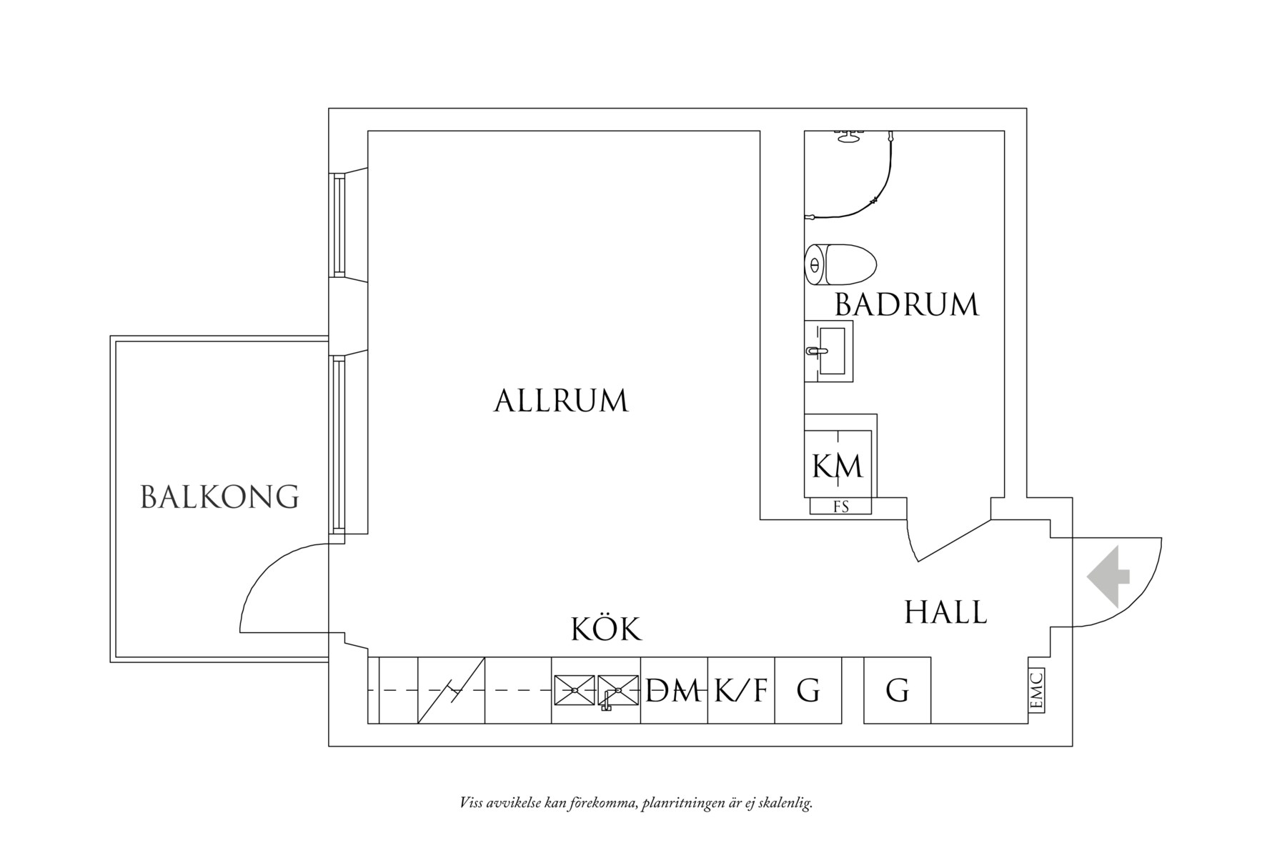 Planritning 1 Hedtångsvägen 27
