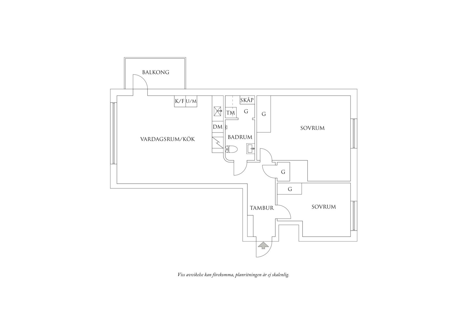 Planritning 1 Eklandagatan 67D
