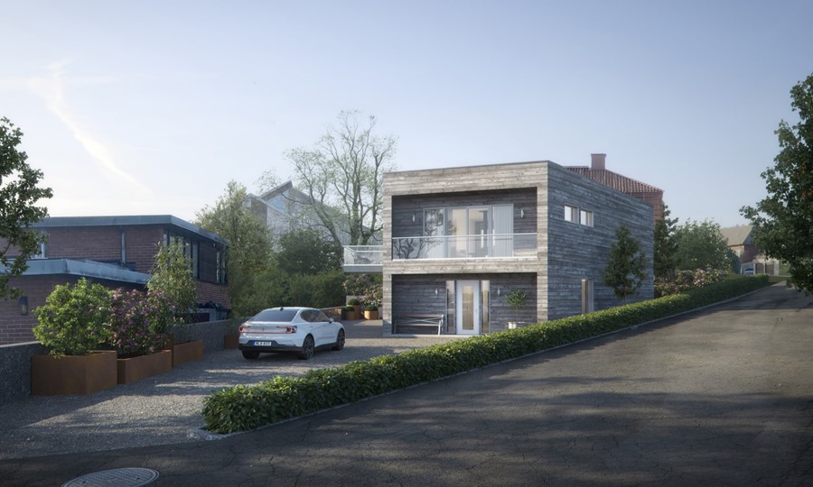 Ängholmsgatan 11. Bygglov finns för denna villa.