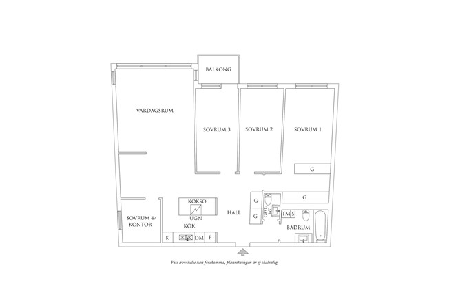 Planritning 1 Andra Långgatan 26