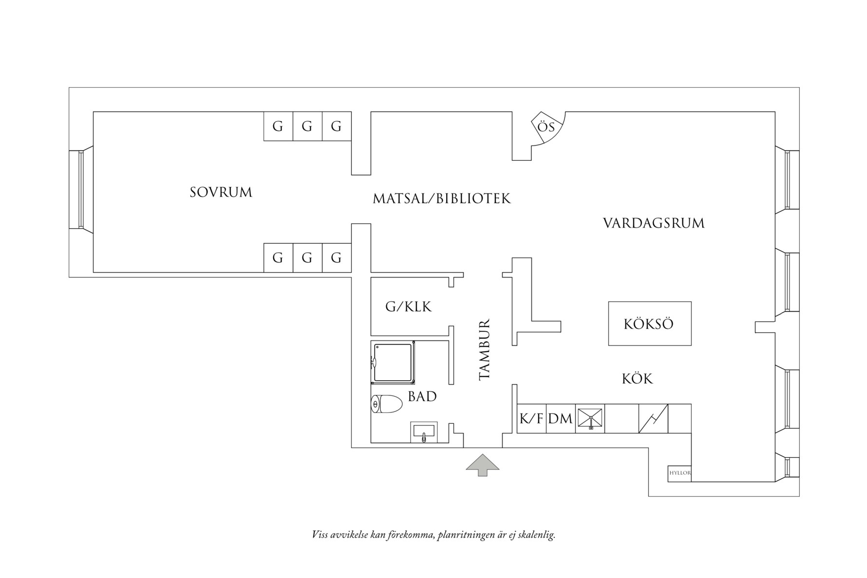 Planritning 1 Alfhemsgatan 7