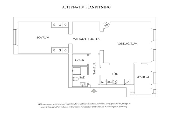 Planritning 2 Alfhemsgatan 7