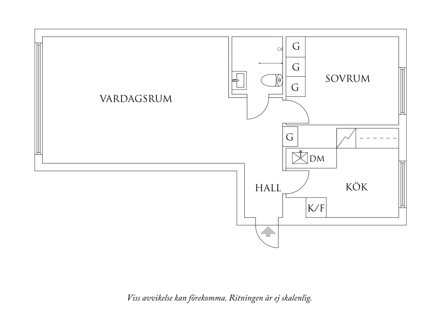 Planritning 1 Eklandagatan 67A