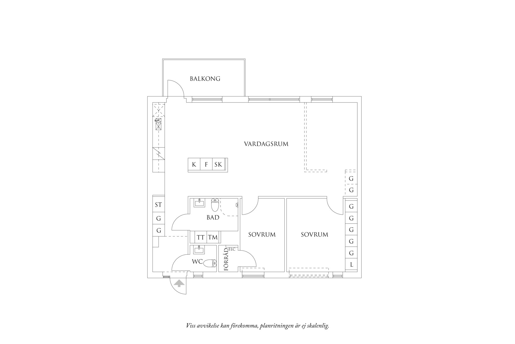 Planritning 1 Gärdegatan 2D