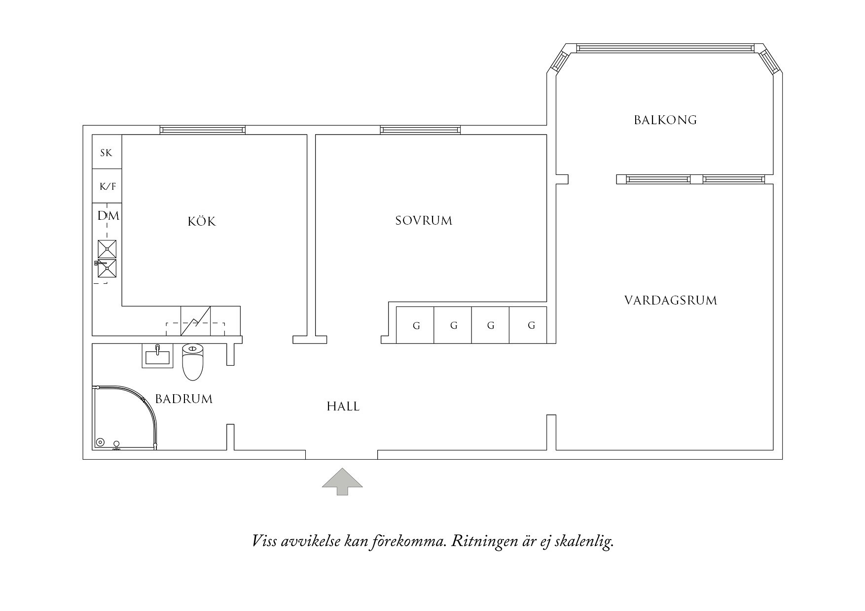 Planritning 1 Marklandsgatan 57