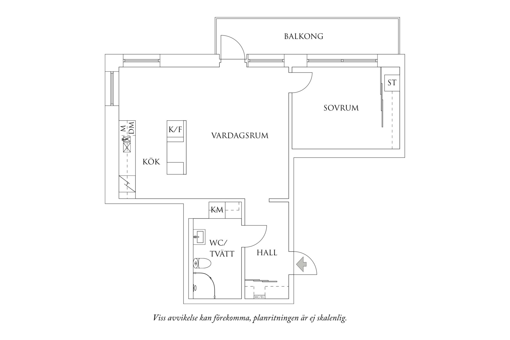 Planritning 1 Sonya Hedenbratts Gata 3