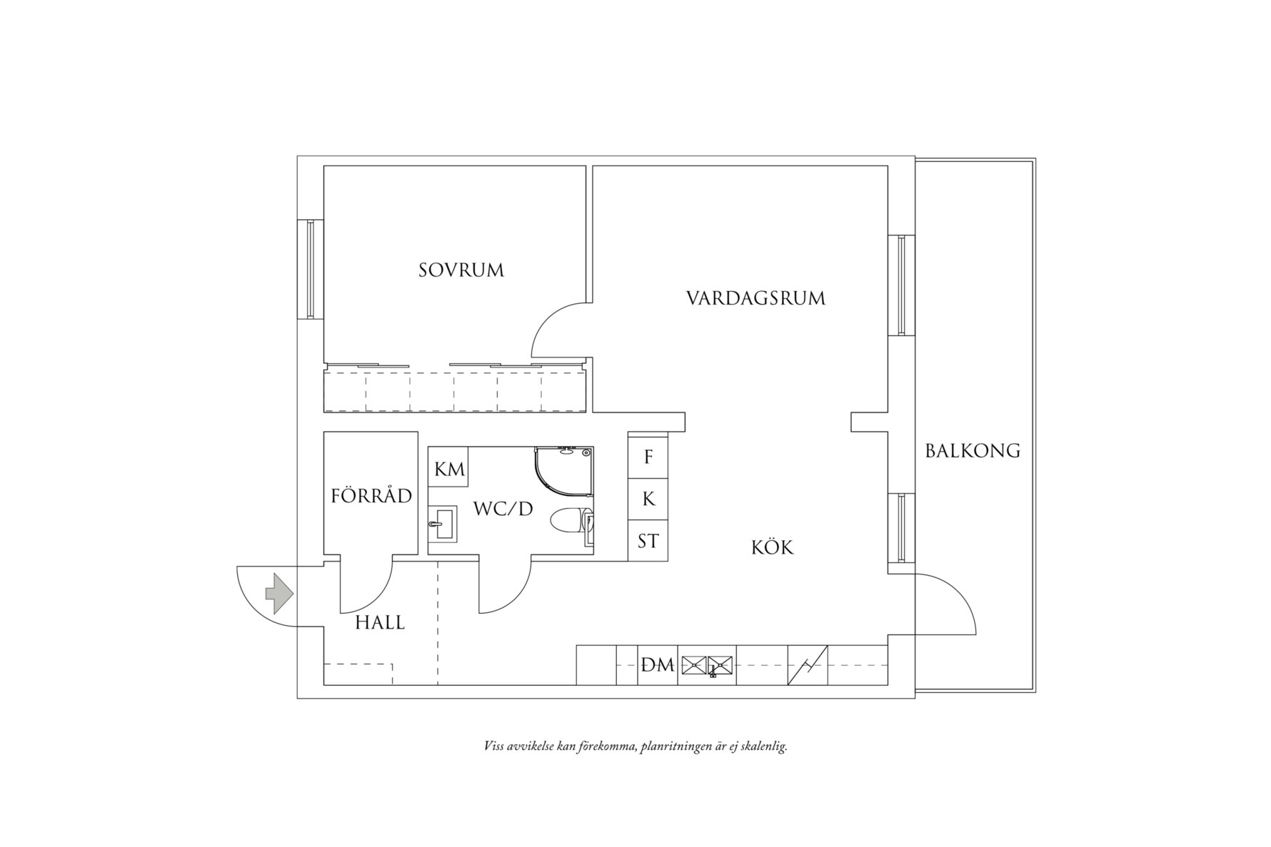Planritning 1 Ljungslättsgatan 6B