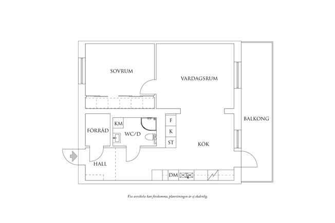 Planritning 1 Ljungslättsgatan 6B