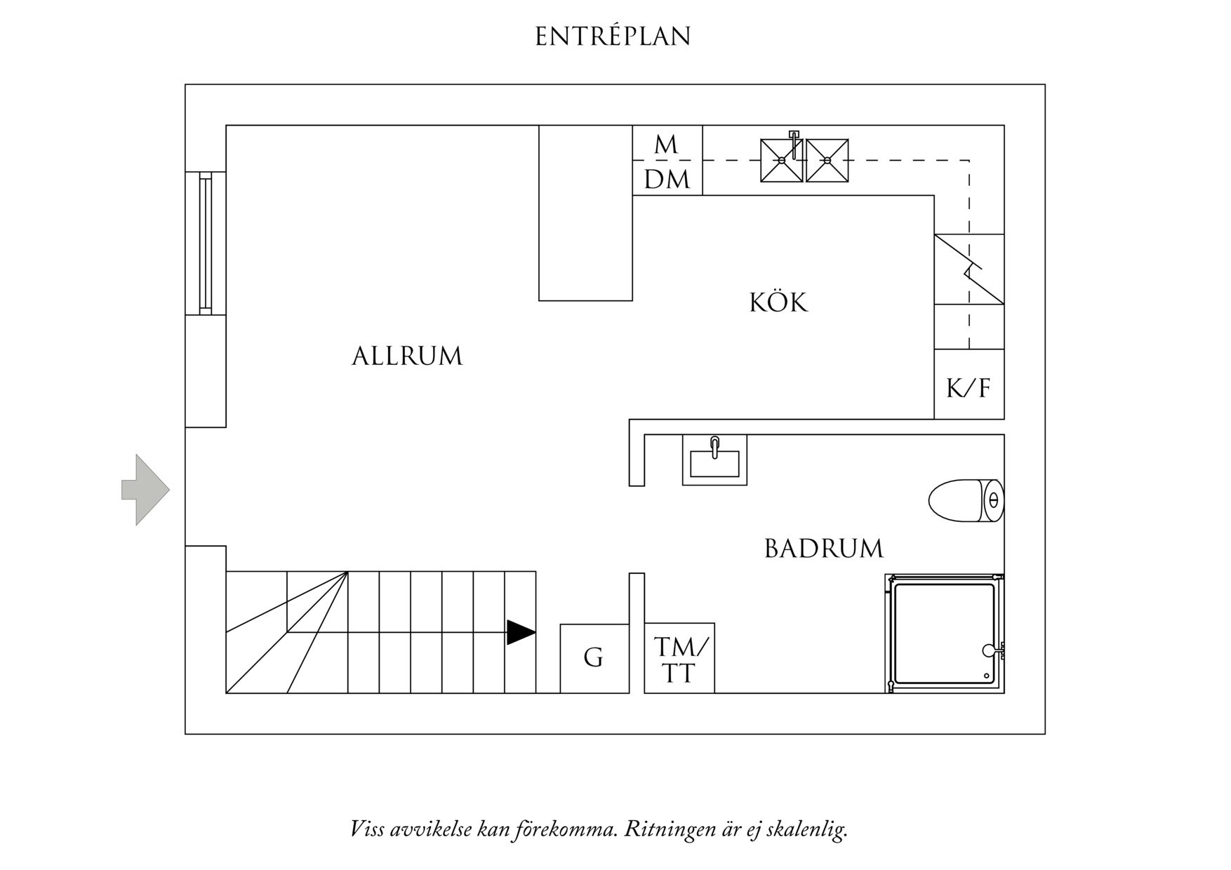 Planritning 1 Andra Långgatan 4E