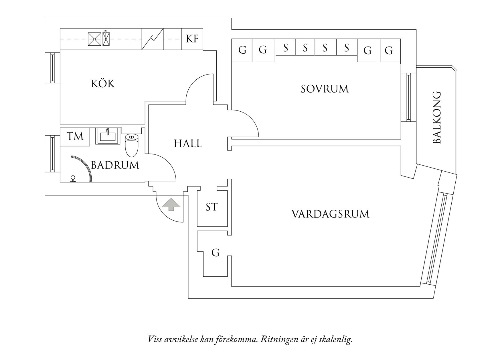 Planritning 1 Anders Zornsgatan 21C