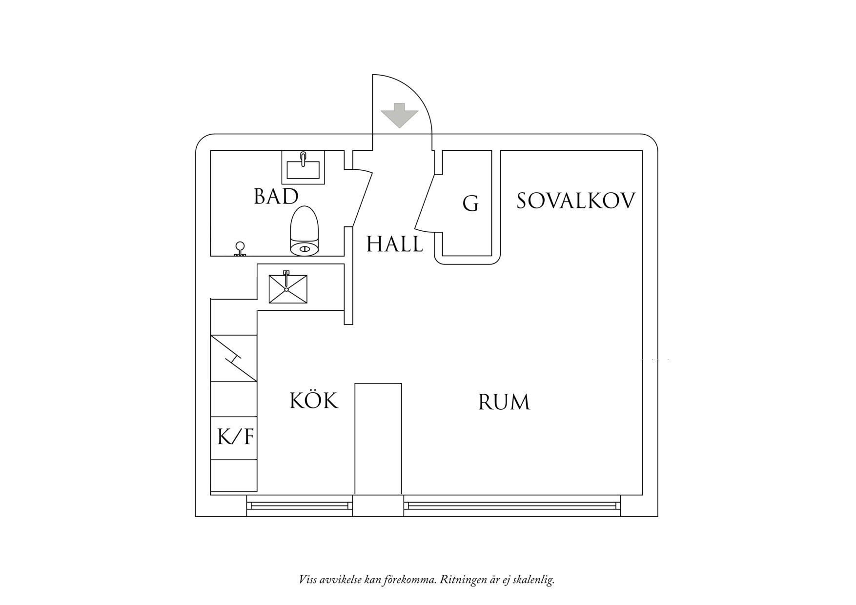 Planritning 1 Gibraltargatan 21B