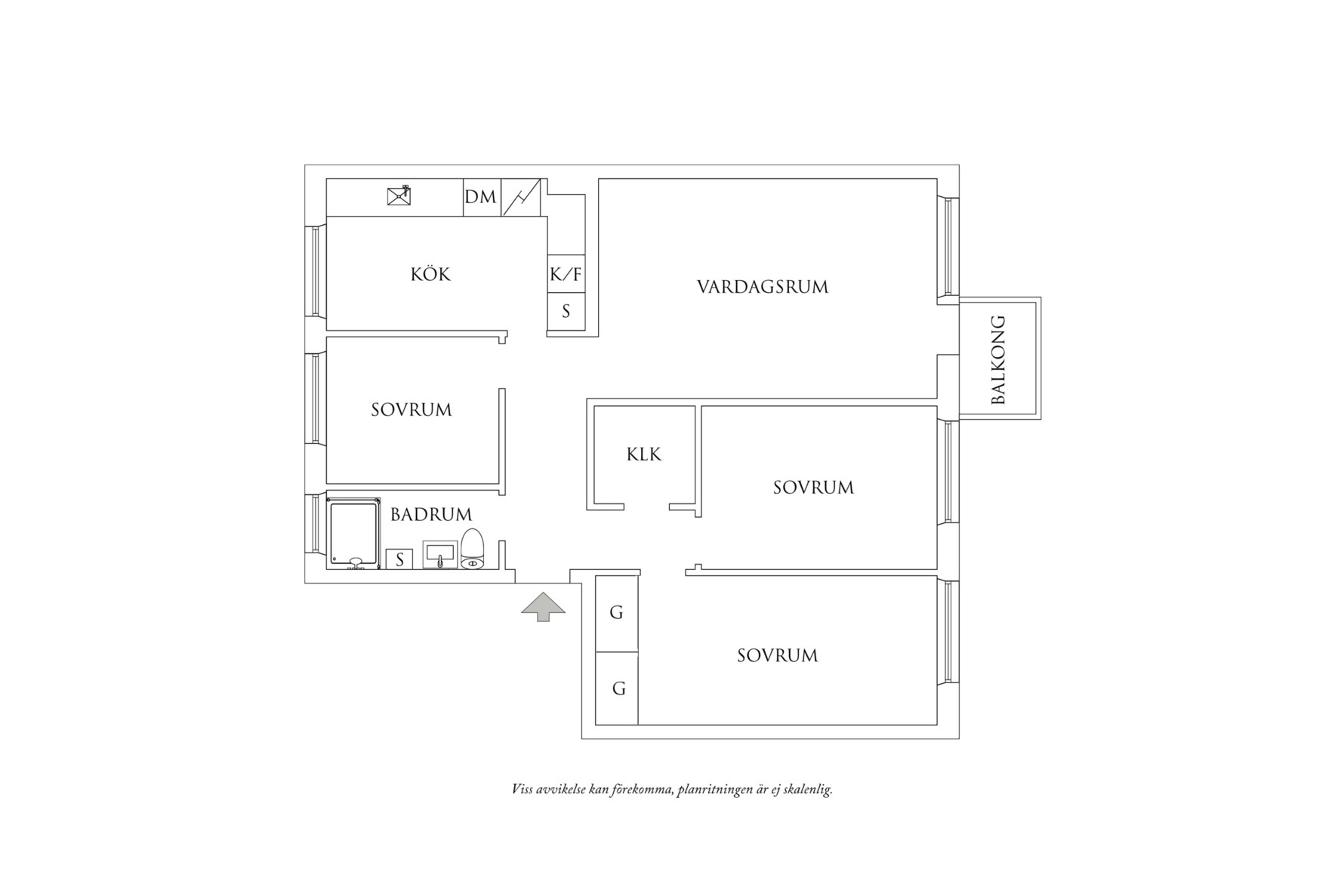 Planritning 1 Lenvädersgatan 19