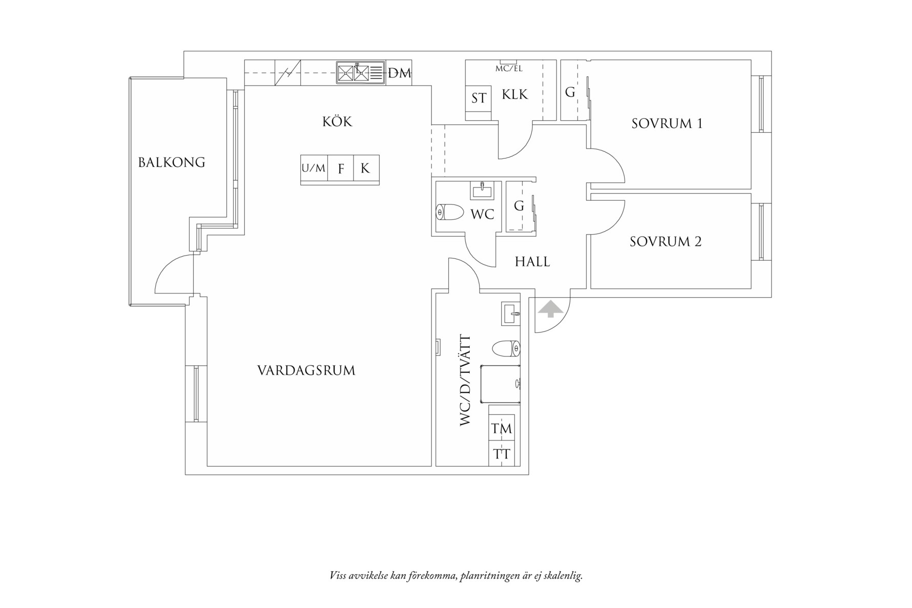 Planritning 1 Sonya Hedenbratts Gata 11