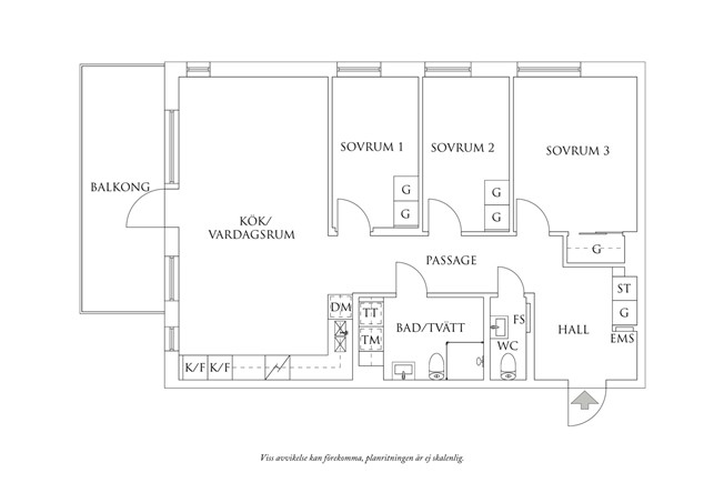 Planritning 1 Kärnvedsgatan 61