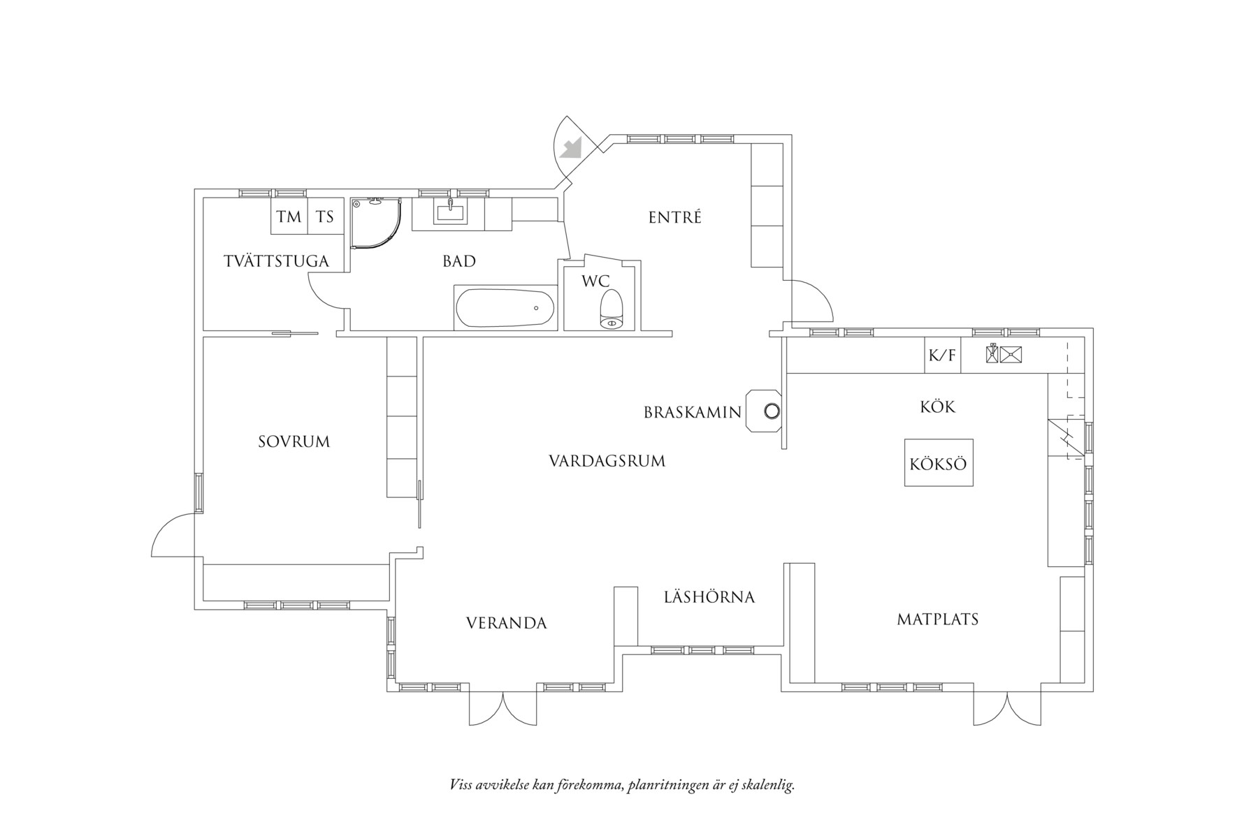 Planritning 1 Södra åreskiftet 1