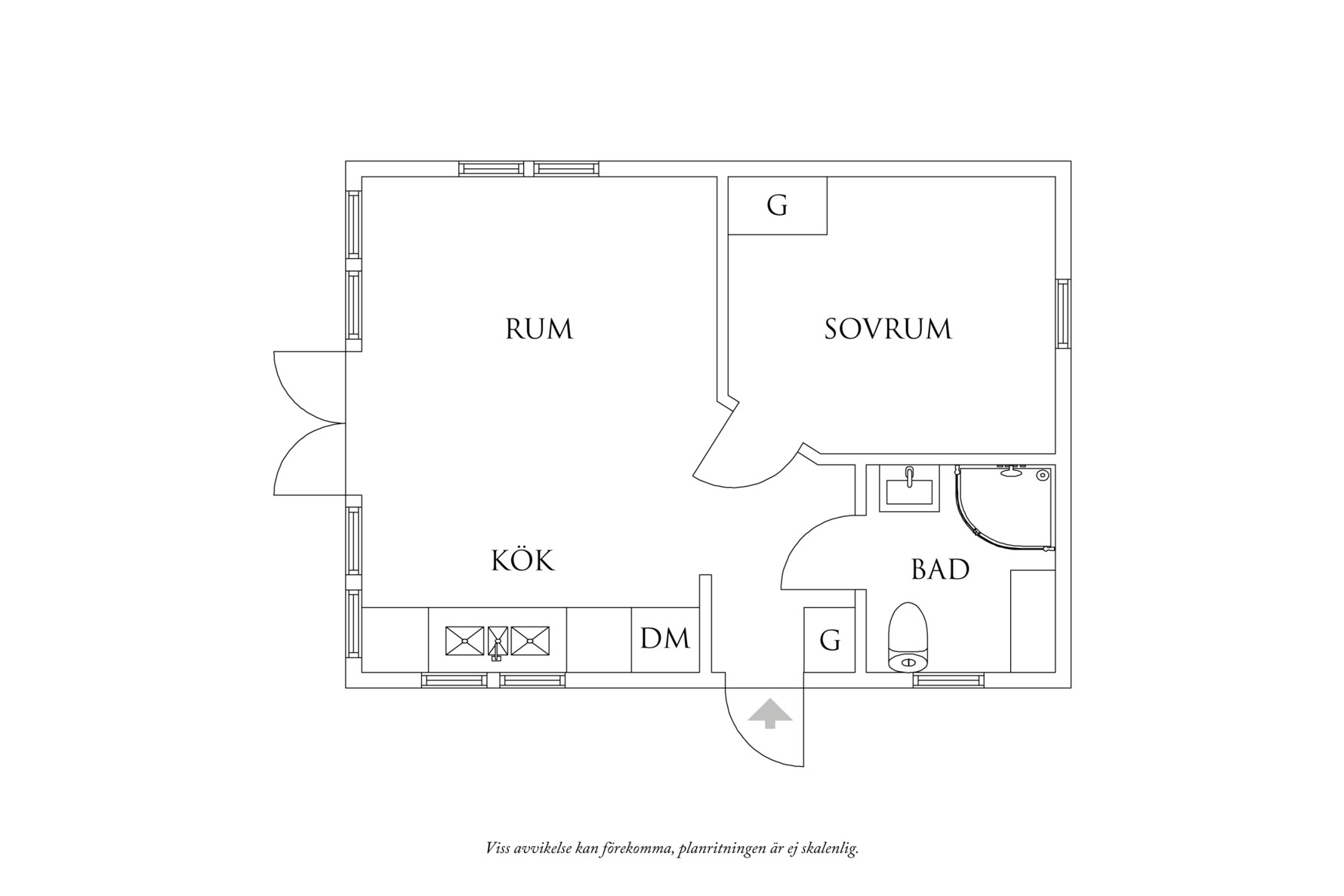 Planritning 2 Södra åreskiftet 1