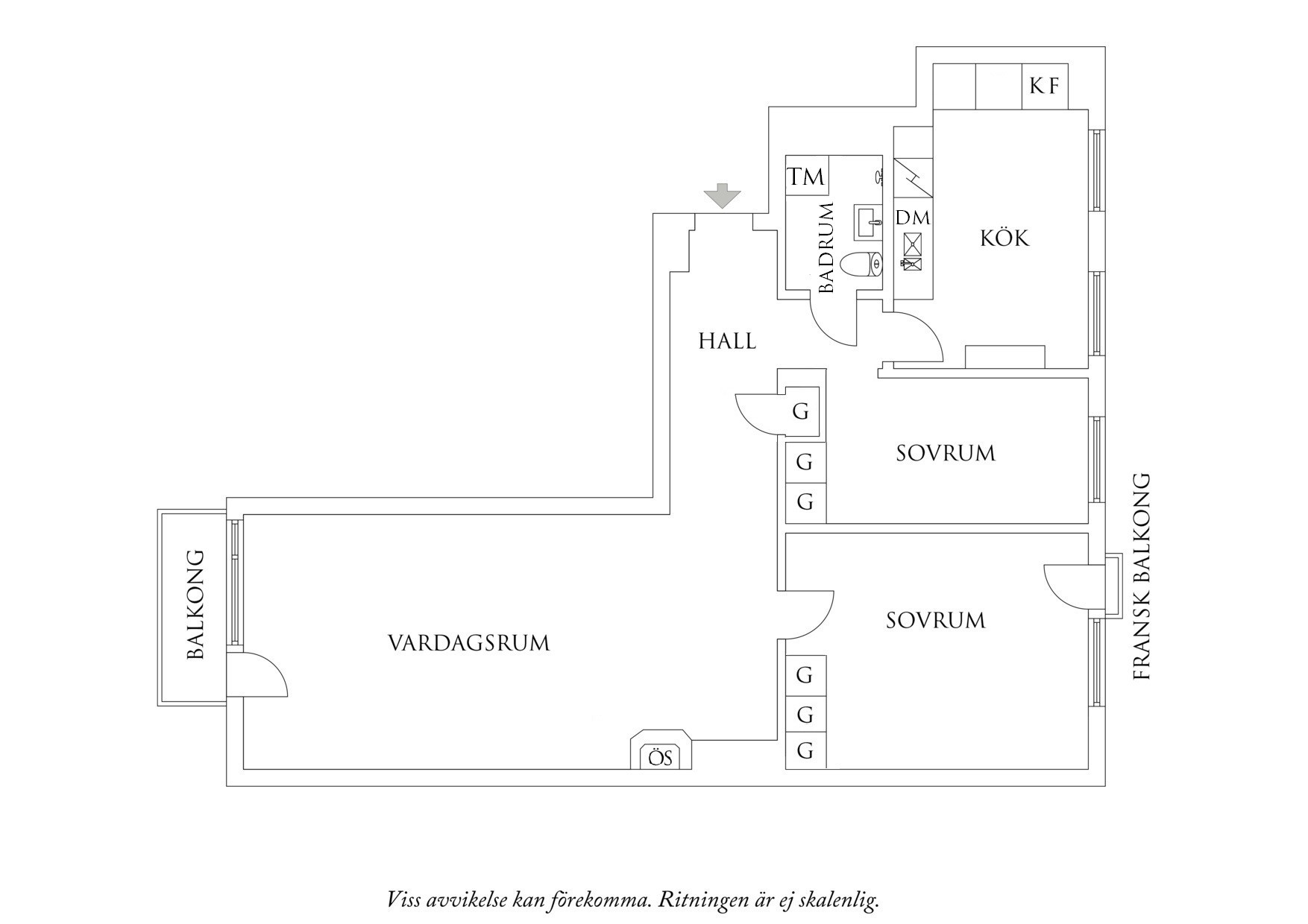 Planritning 1 Gibraltargatan 38