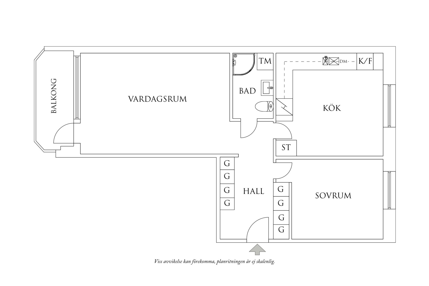 Planritning 1 Marklandsgatan 55