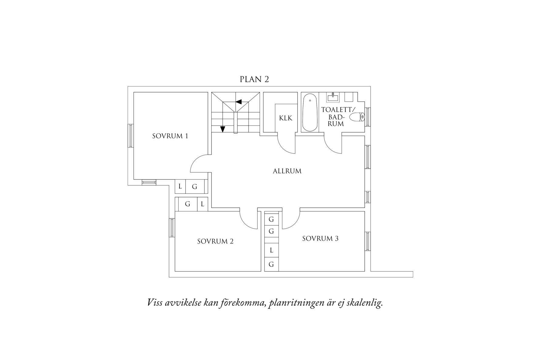 Planritning 2 Solskensvägen 18