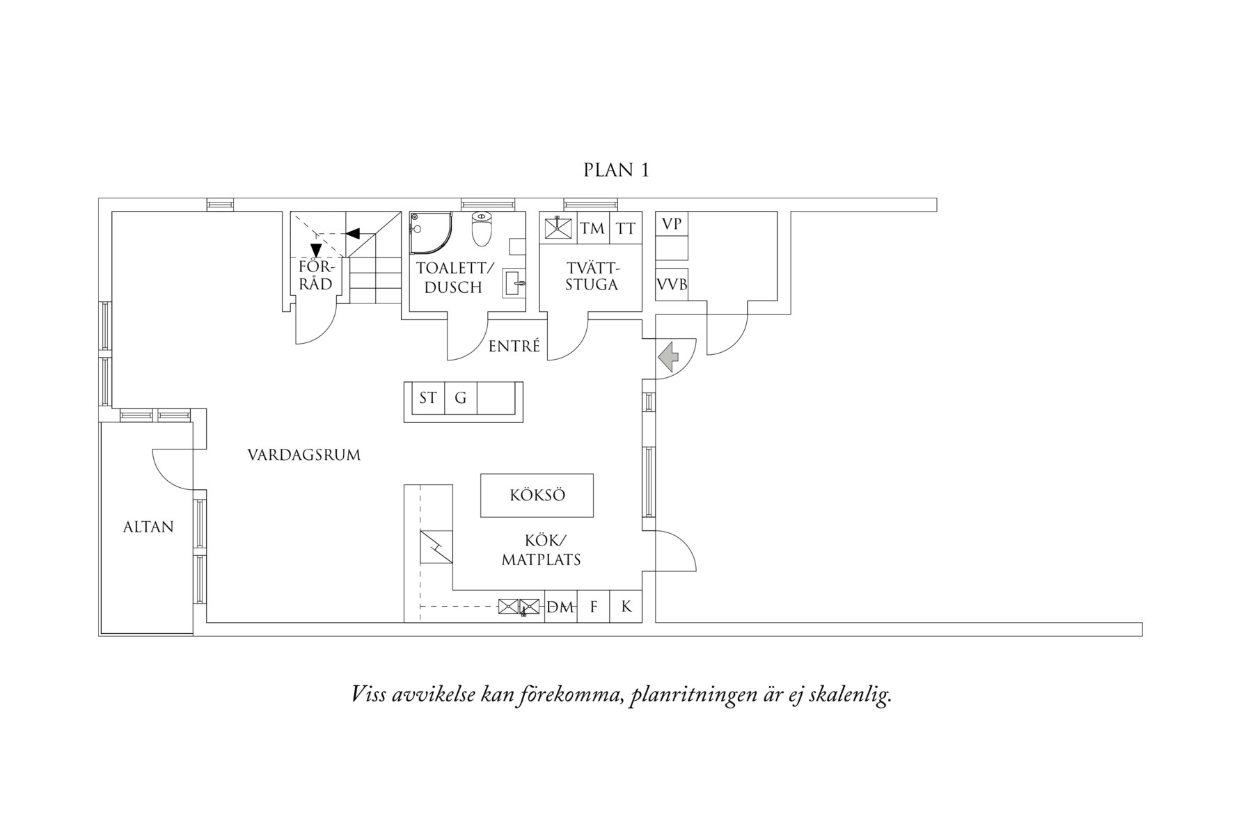 Planritning 1 Solskensvägen 18