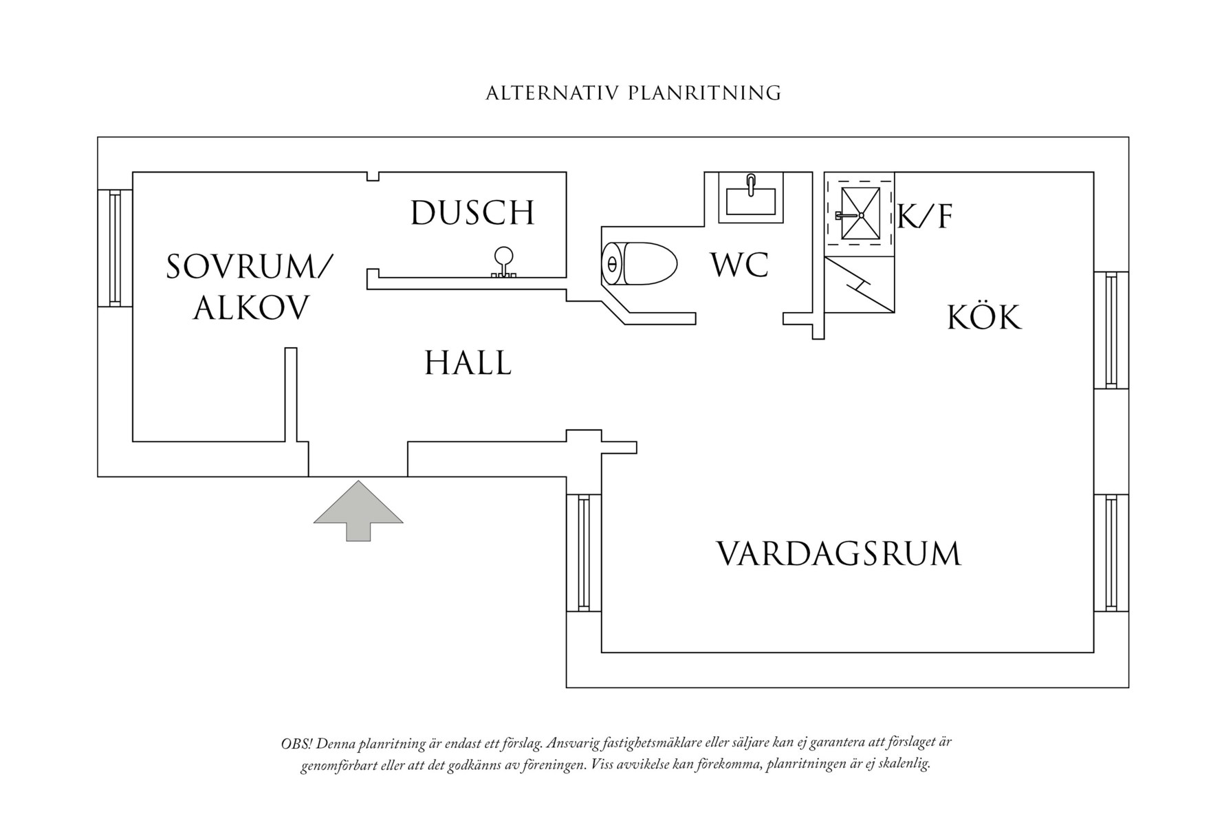 Alternativ planlösning