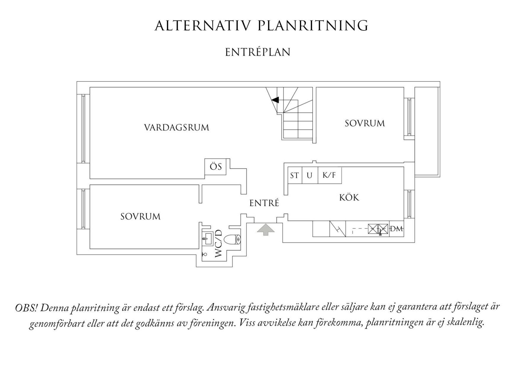 Planritning 3 Palmstedtsgatan 3A