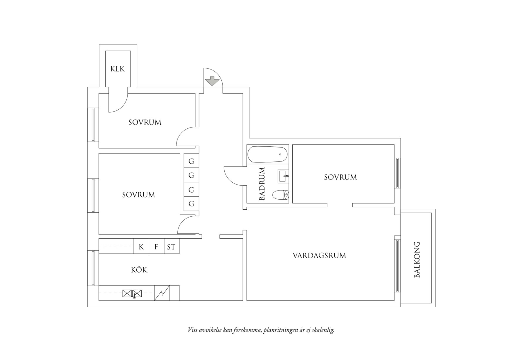Planritning 1 Gräddgatan 6