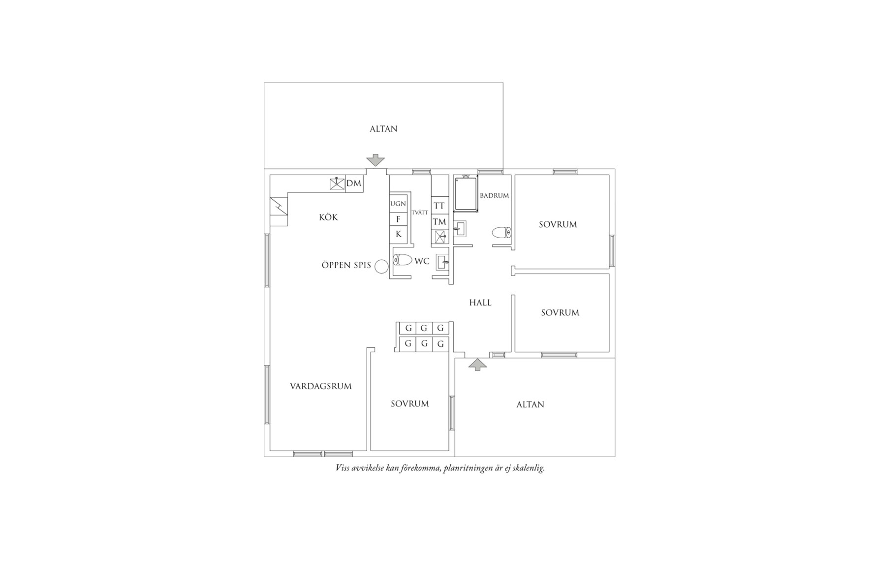 Planritning 1 Hästlyckan 8