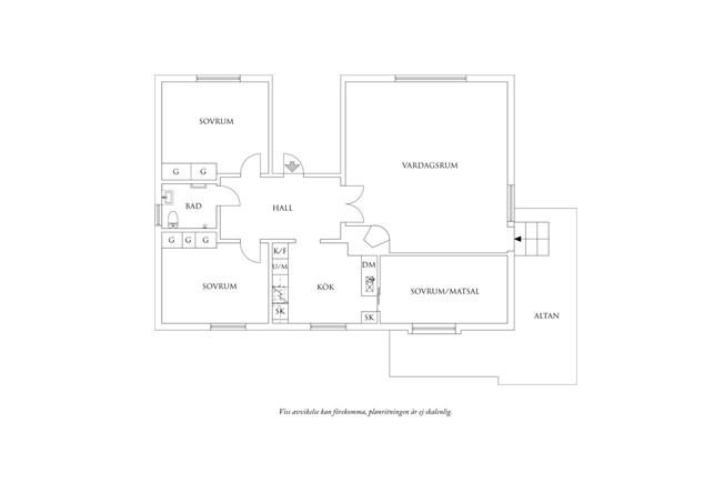 Planritning 1 Trebackegatan 15