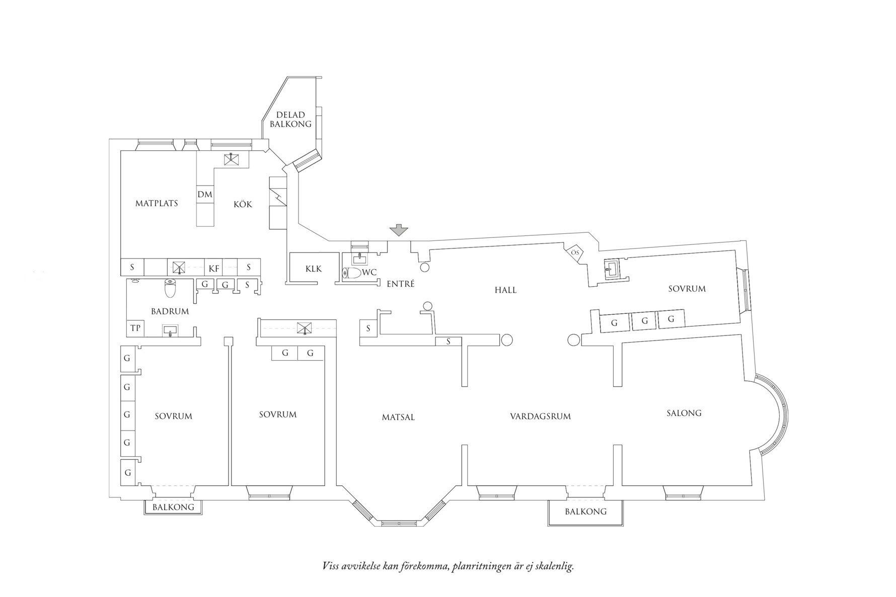 Planritning 1 Påskbergsgatan 9
