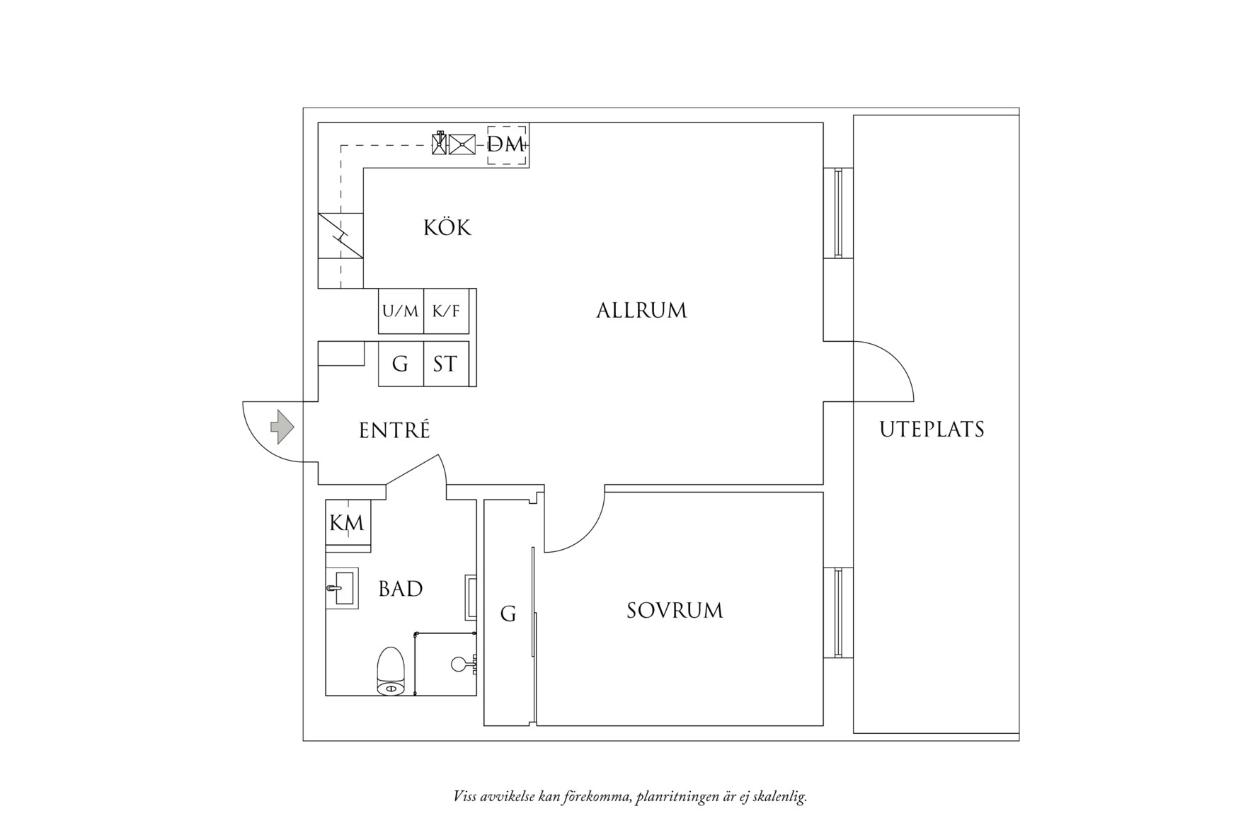 Planritning 1 Hovås Allé 36