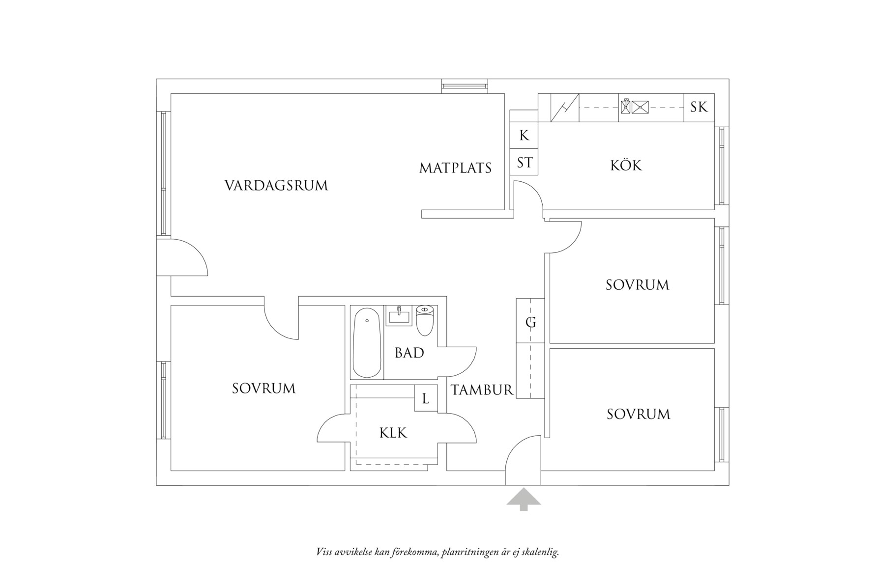 Planritning 1 Önskevädersgatan 31