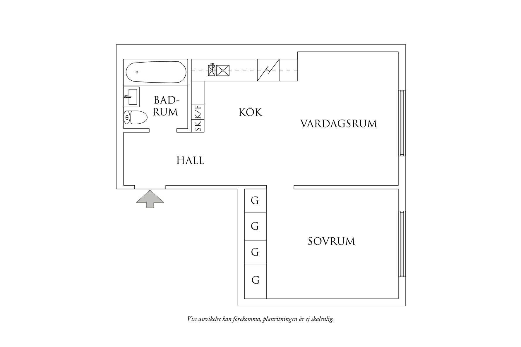 Planritning 1 Fyrmästaregången 14