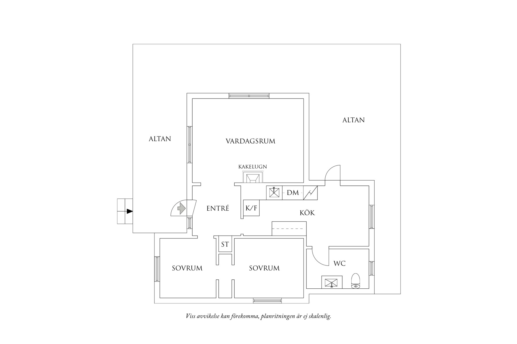 Planritning 1 Sörviksvägen 35