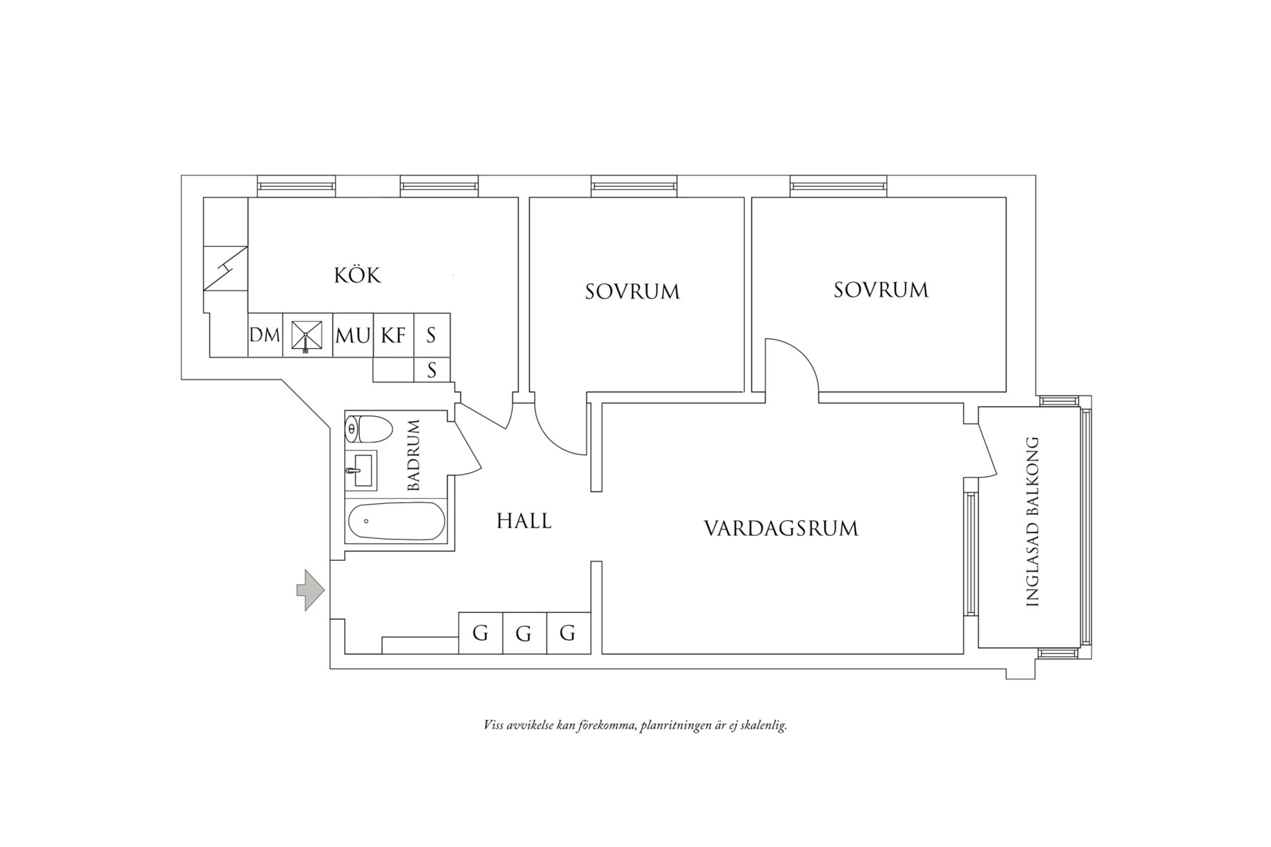 Planritning 1 Molnvädersgatan 28