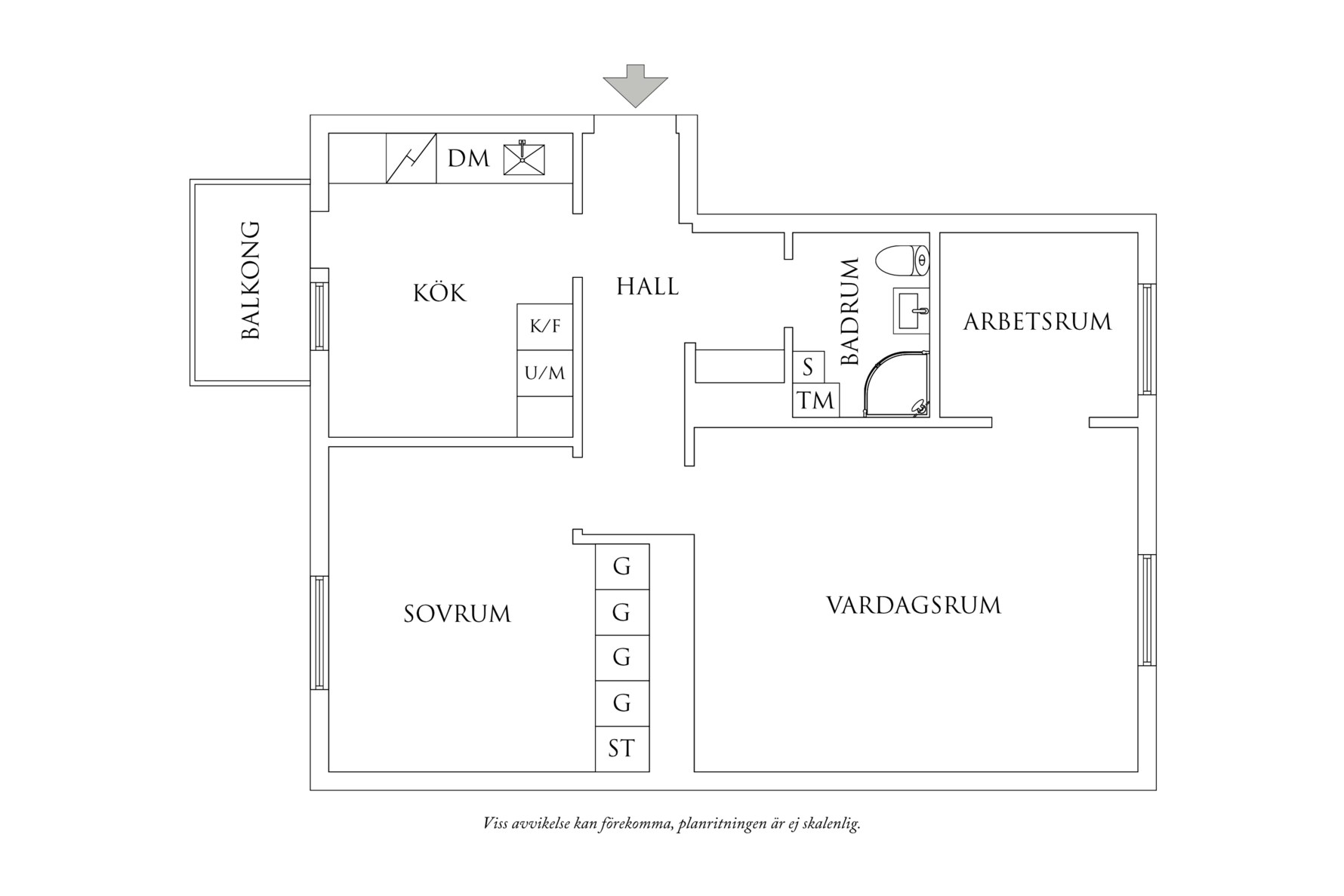 Planritning 1 Folkungagatan 11B