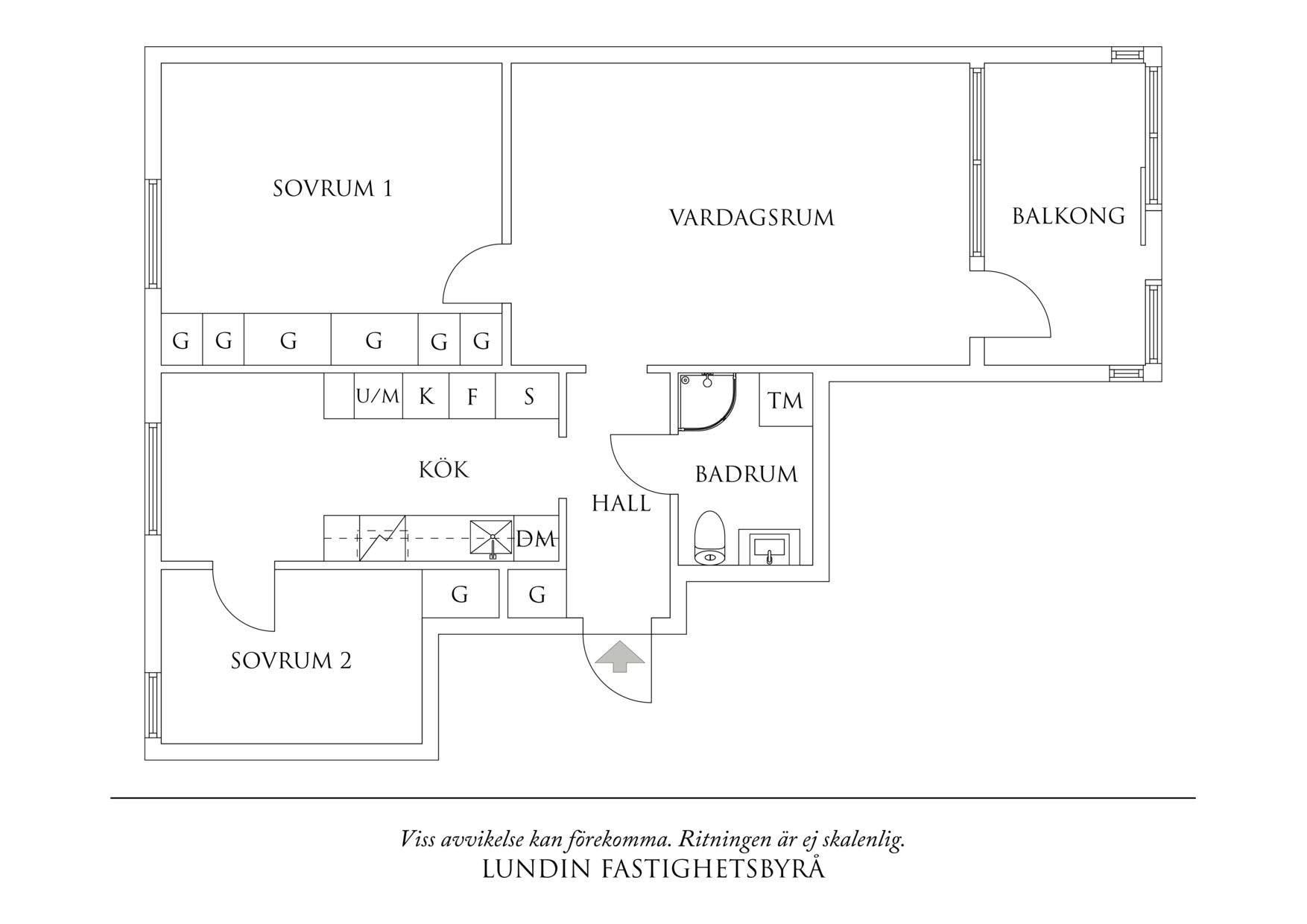 Planritning 1 Ridspögatan 3